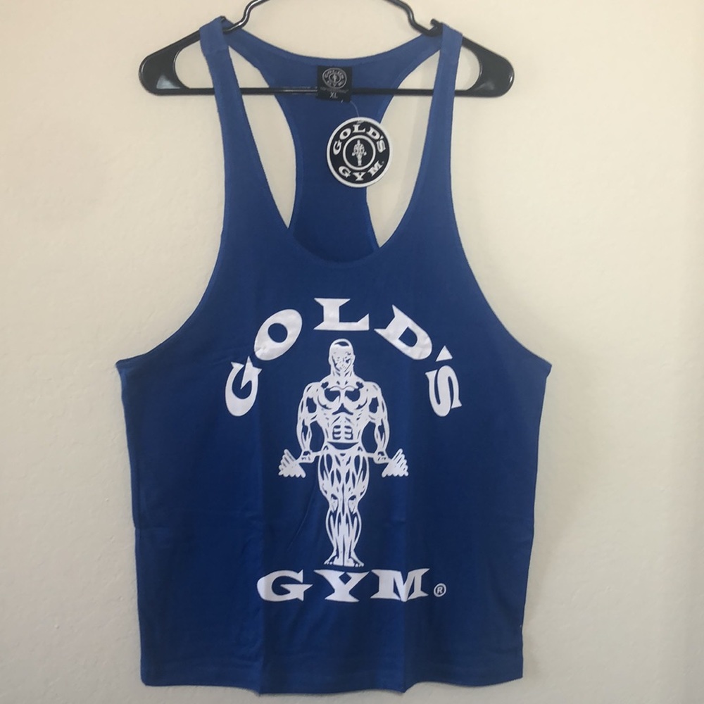 NWT-Mens Golds Gym Training Workout Muscle Vest Sleeveless Tank Shirt Top.